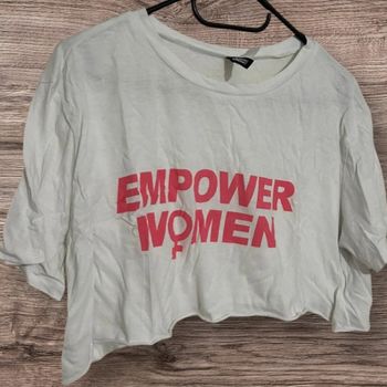 Crop top blanc Empower Women, H&M - 36/S
