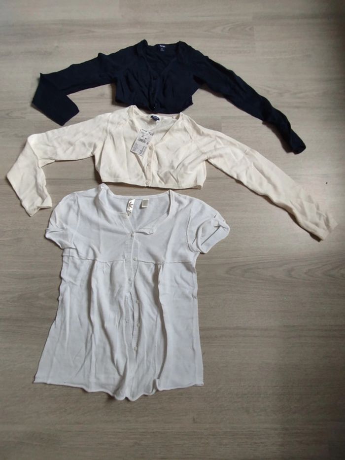Lot gilet court fille 8ans