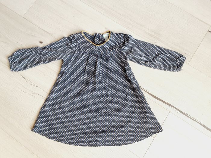 Vêtement bébé fille robe manches longues Obaïbi 18 mois