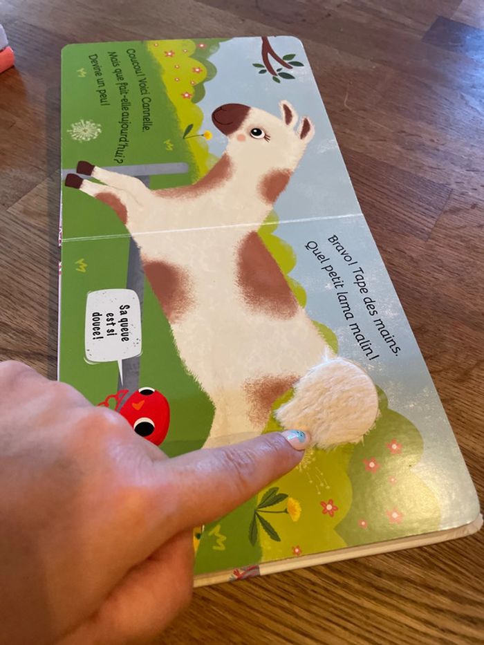 Livre cartonné Bravo petit Lama avec des matières à toucher Patapon - photo numéro 9