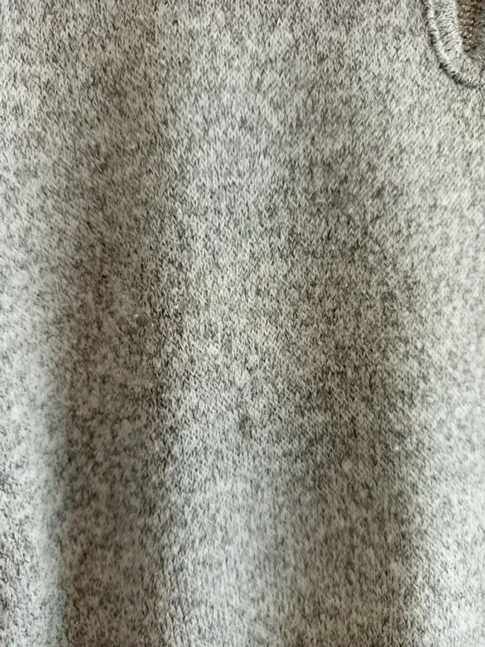 Pull gris col Claudine blanc 8 ans - photo numéro 4