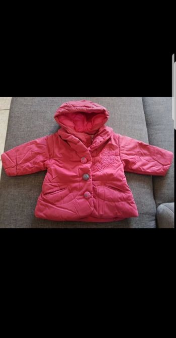 Manteau à capuche hiver bébé fille 3 mois