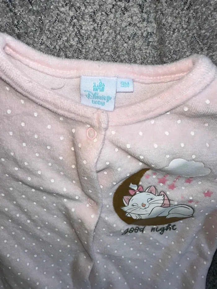 Pyjama grenouillère rose velours Disney - photo numéro 3