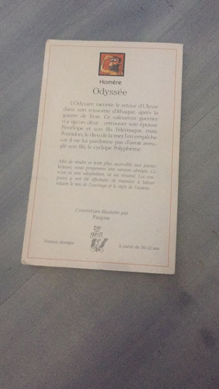 Livre Odysee (homere) - photo numéro 2