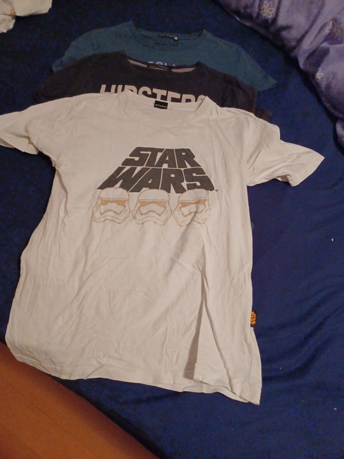 Lot 3 tee-shirts MC 14 ans