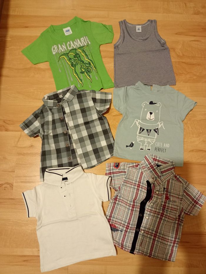 lot t-shirts MC garçon 12 mois