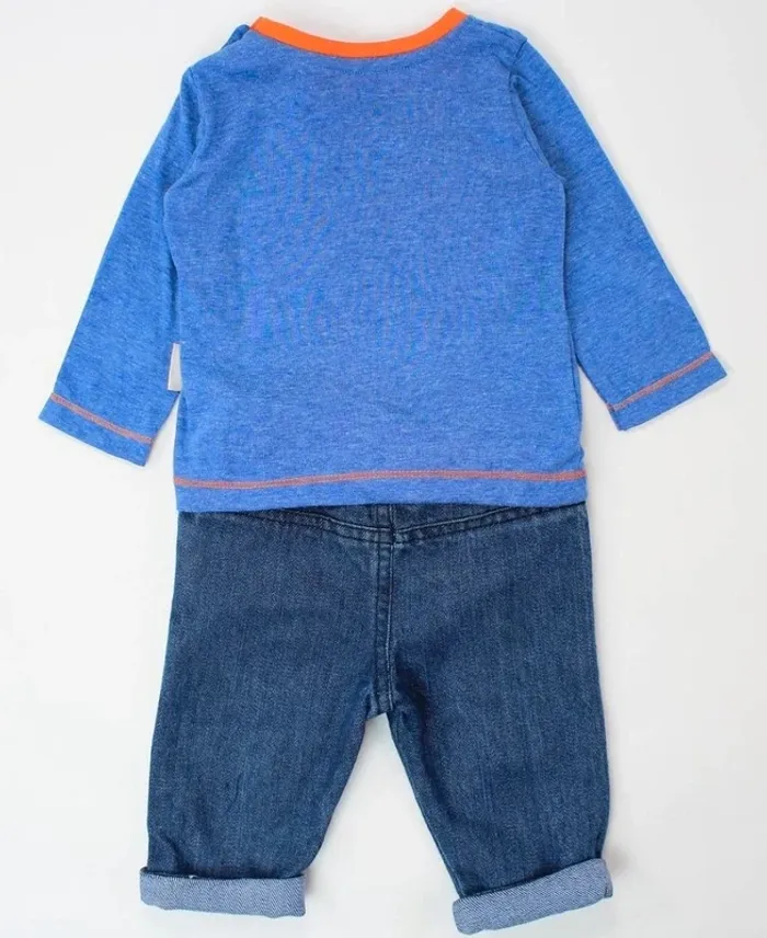 Ensemble 3 pièces Lee Cooper blouson capuche jeans t-shirt neuf 18 mois - photo numéro 9