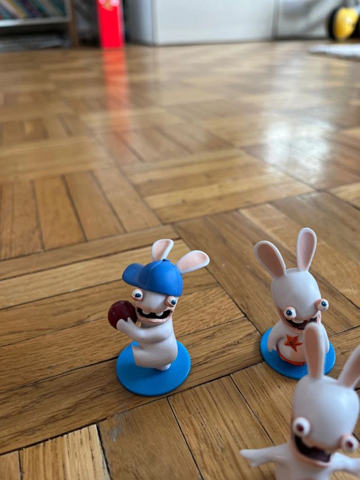 Six figurines lapins crétins, 5 cm - photo numéro 2