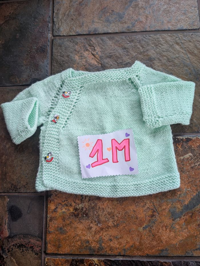 Gilet fait main 1 mois unisexe