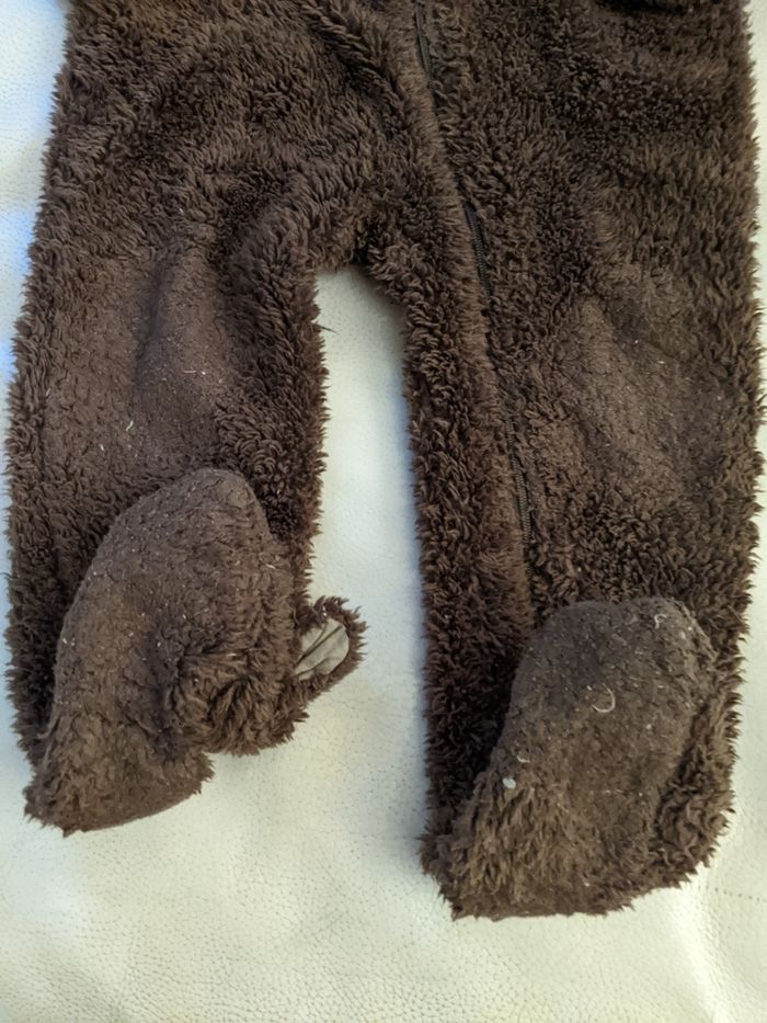 Surpyjama grenouillère dors-bien sherpa nounours brun marron Lupilu 86-92 cm 24 mois - photo numéro 2