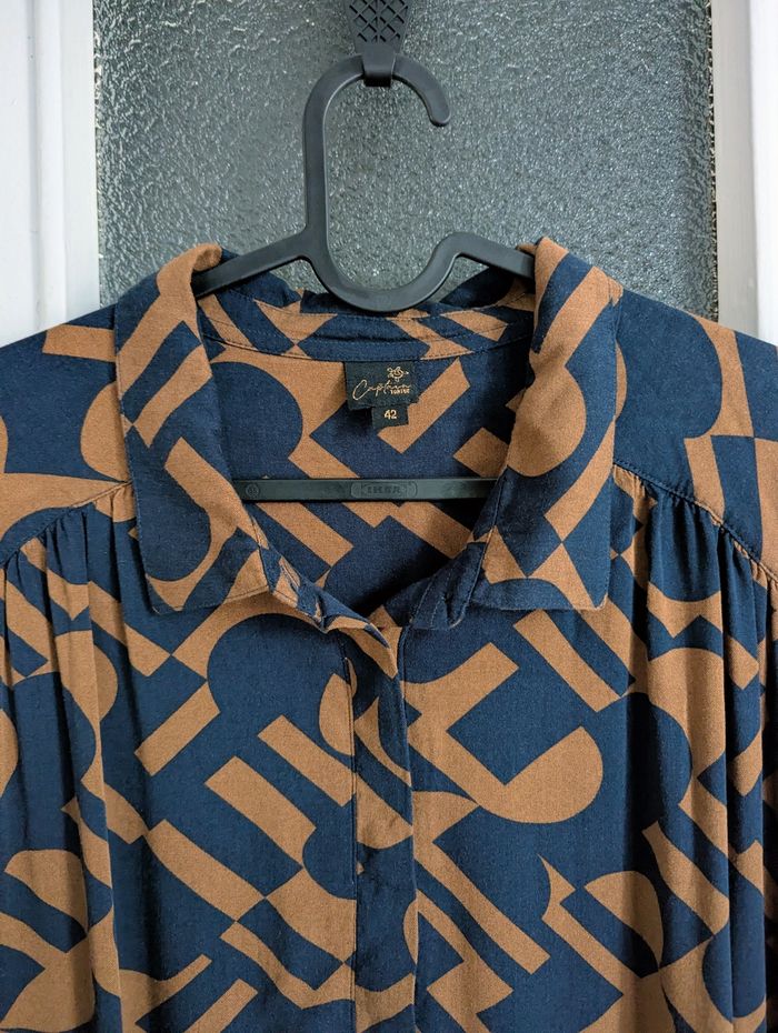 Robe marron et bleue paillettes miss captain taille 42 - photo numéro 5