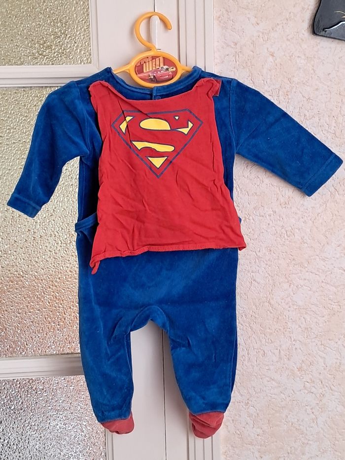 Pyjama velours superman 3 mois - photo numéro 3