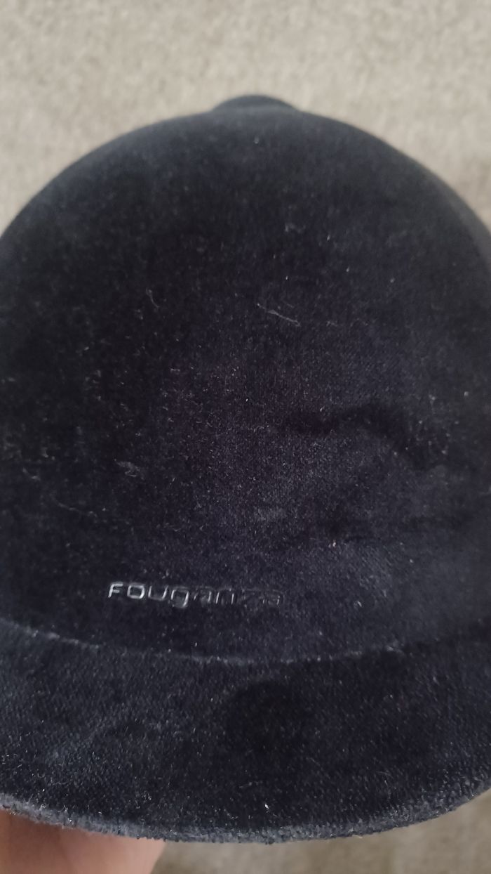 Bombe équitation fouganza noir velours neuf - photo numéro 7