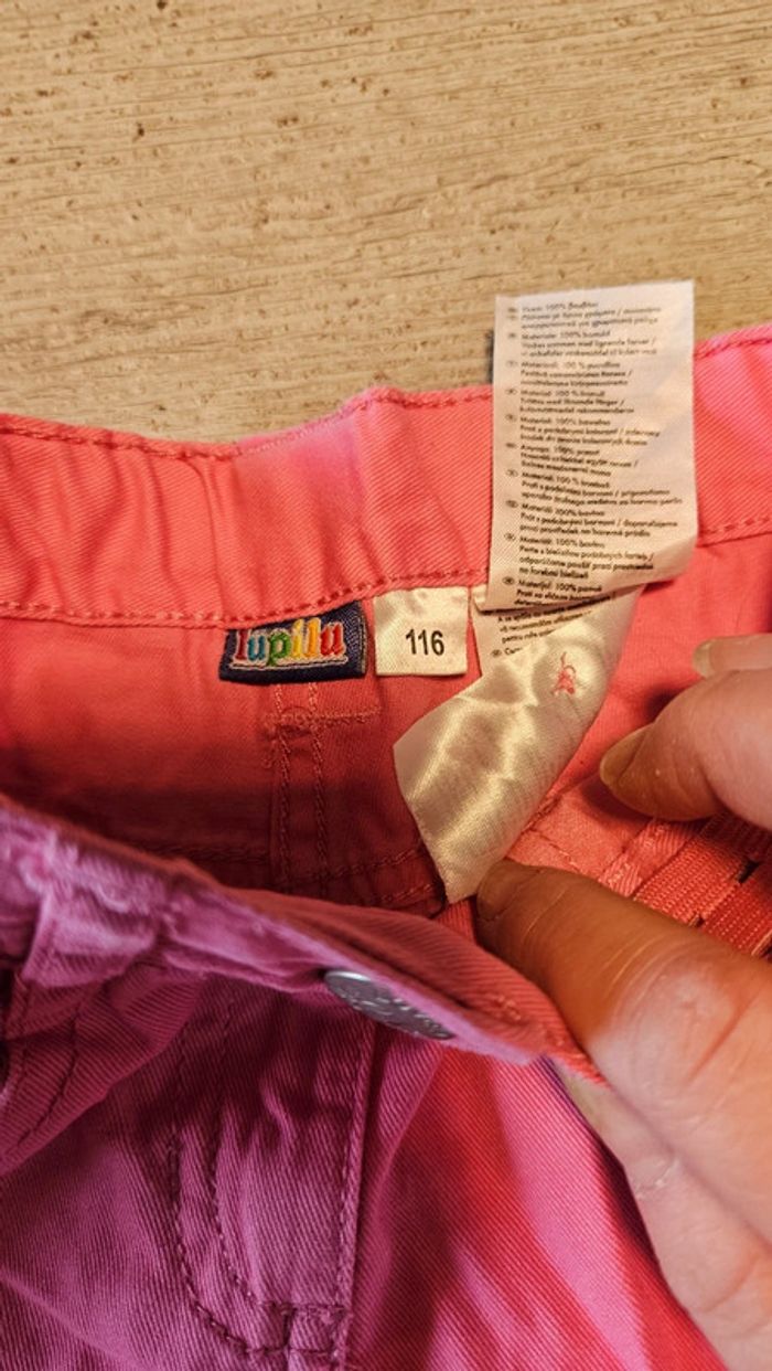 Pantalon rose léger, ajustable à la taille, Lupilu, 6 ans, peu mis - photo numéro 4
