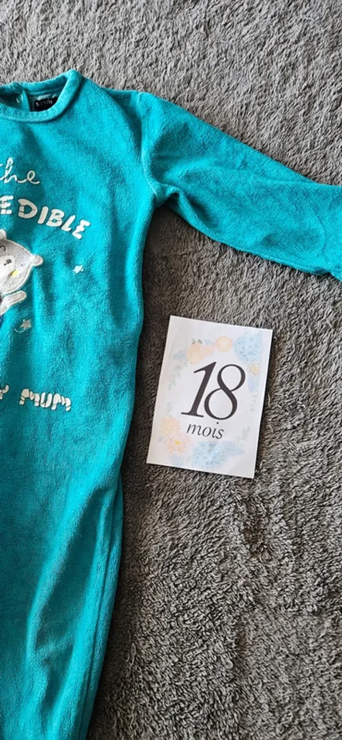 Pyjama 1 pièce chaud 18 mois - photo numéro 3