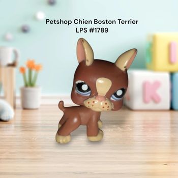 Little Petshop Chien Boston Terrier LPS #1789 Hasbro