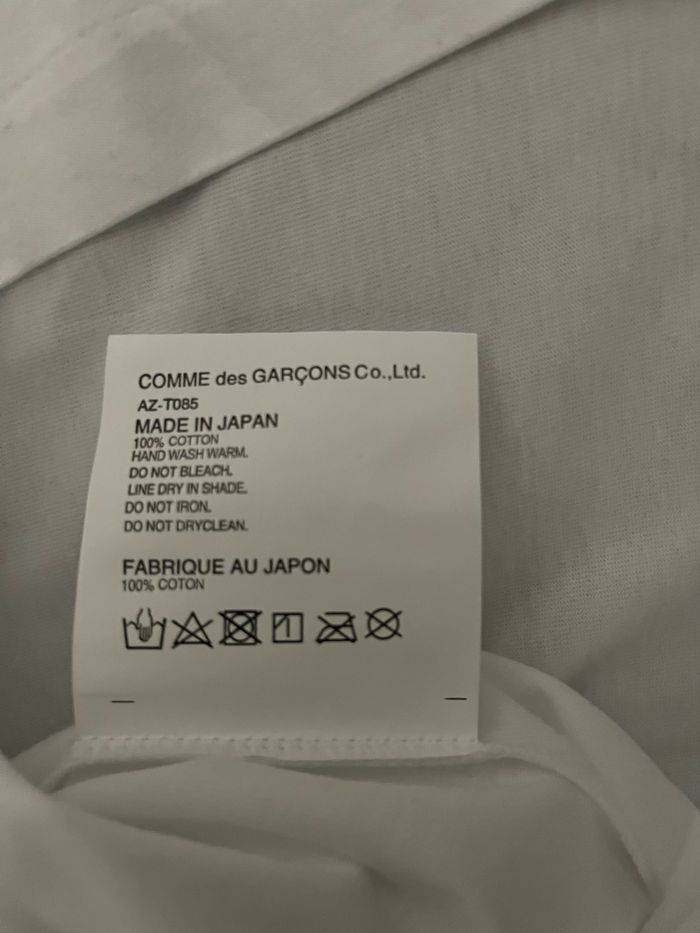 t-shirt comme des garçons blanc - photo numéro 5
