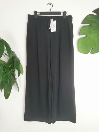 Pantalon jogger noir à jambes larges Stradivarius Taille L