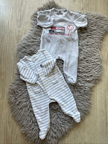Lot de 2 pyjamas chaud - 3 mois