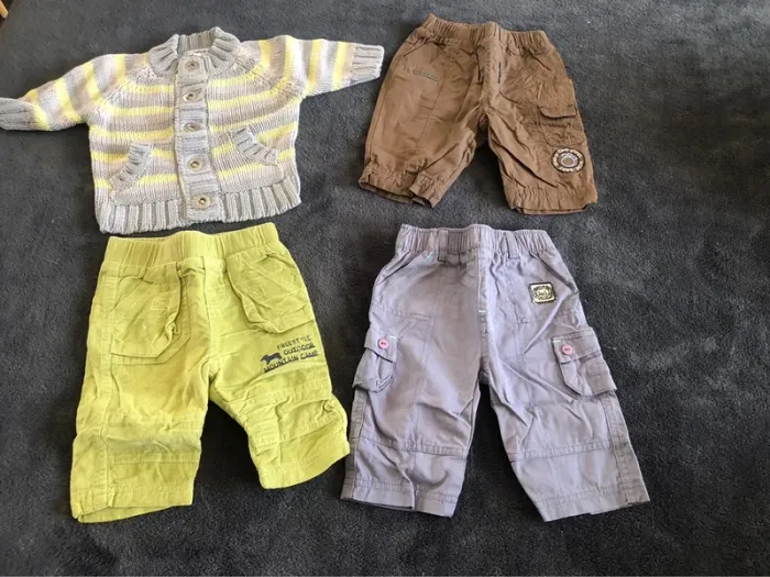 Lot vêtements bébé garçon 1 mois pantalons et veste