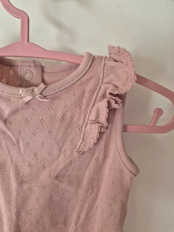 Body volanté sans manches rose ancien 6 mois H&M - photo numéro 3