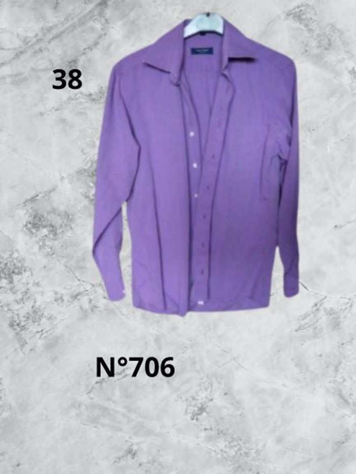 N°706 Chemise violette T38. Jean Chatel.