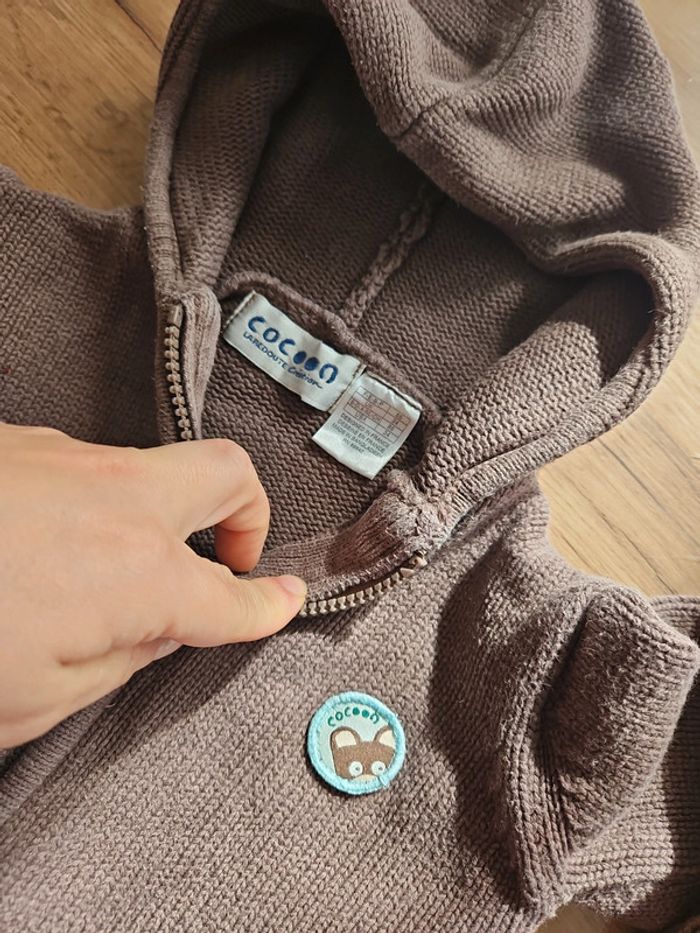 Gilet à capuche 86 cm garçon - photo numéro 2