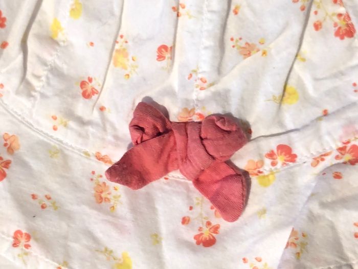 Chapeau Bob Blanc Flot Ruban Rose Motif Floral Fleurs Flore Vêtement Accessoire Petits Enfants Bébés - photo numéro 4