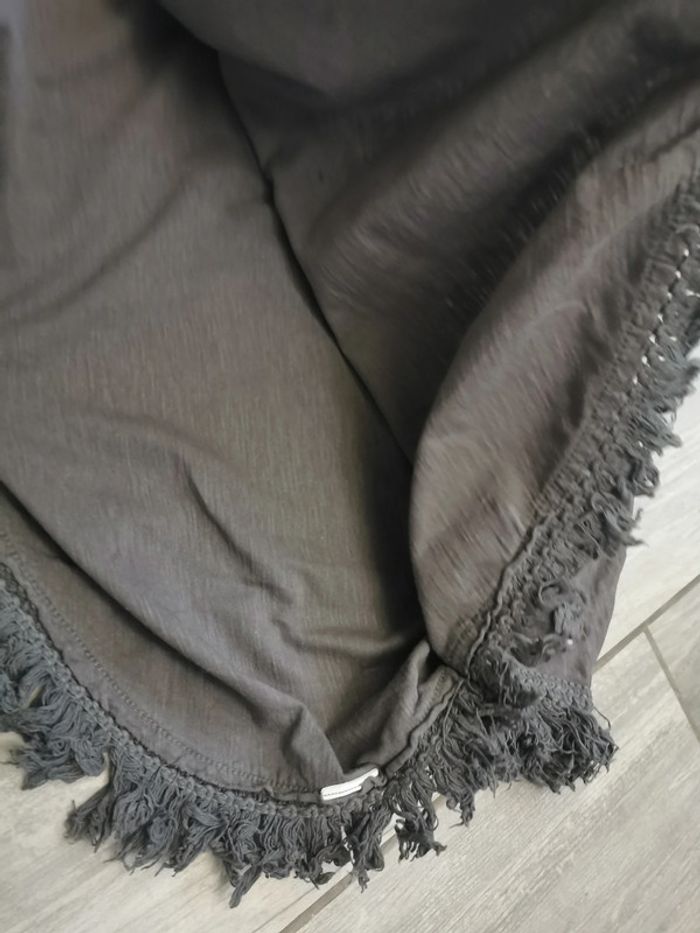 Poncho gris avec franges TAO pour 4 ans - photo numéro 3