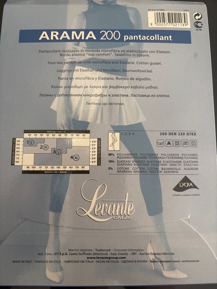 Pantacollant Levante Arama 200D noir – Taille 1 - photo numéro 2