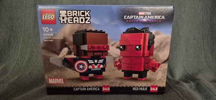 LEGO BrickHeadz Marvel 40668 - Figurines de Captain América et Hulk - photo numéro 1