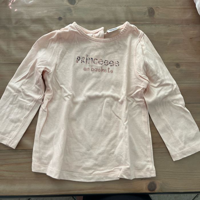 T-shirt tape à l’œil rose 18 mois