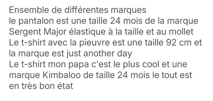 Ensemble 24 mois garçon - photo numéro 2