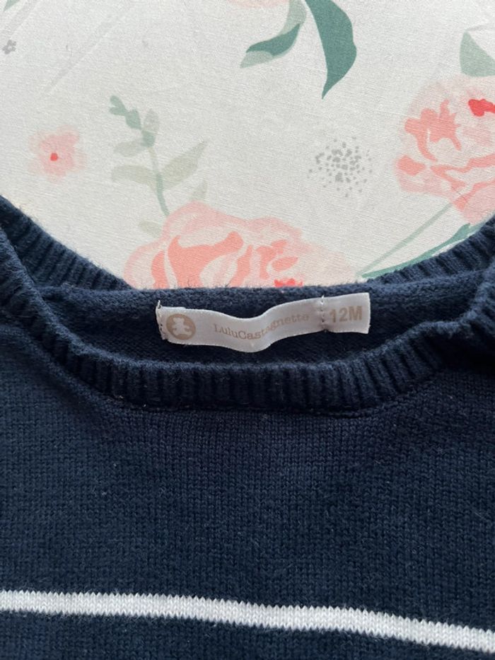 Pull rayé lulu castagnette 12 mois - photo numéro 2