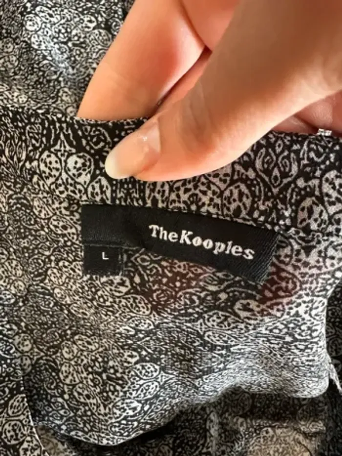 Blouse The Kooples blanche et noire taille 38 - photo numéro 4