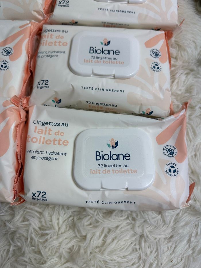 Lot de 6 paquets de 72 lingettes lait de toilette Biolane - photo numéro 4
