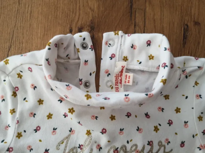 Tee shirt manches longues sous pull dpam 3 ans - photo numéro 3