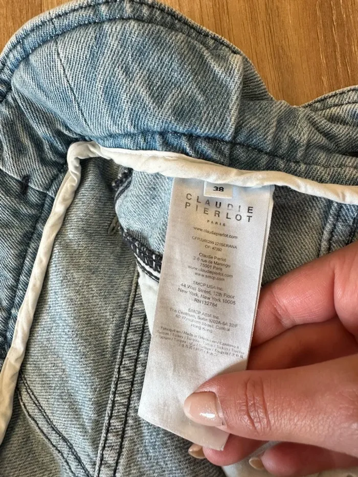 Mini jupe Claudie Pierlot en jean taille 38 - photo numéro 7