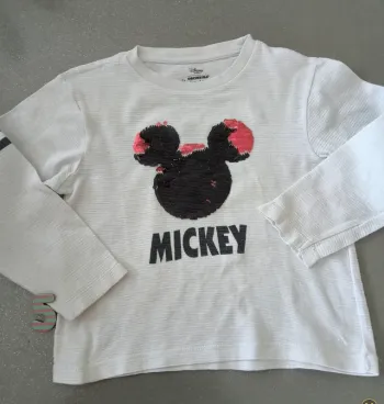 T shirt Mickey Paillettes changeantes