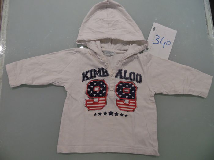 t-shirt manche longue a capuche Kimbaloo 12 mois