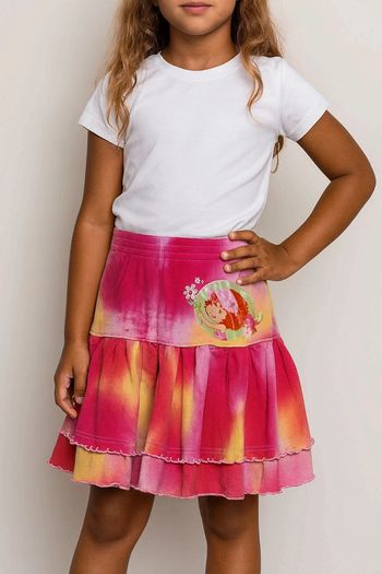 🩷 Magnifique jupe coloré Charlotte aux fraises taille 8 ans.