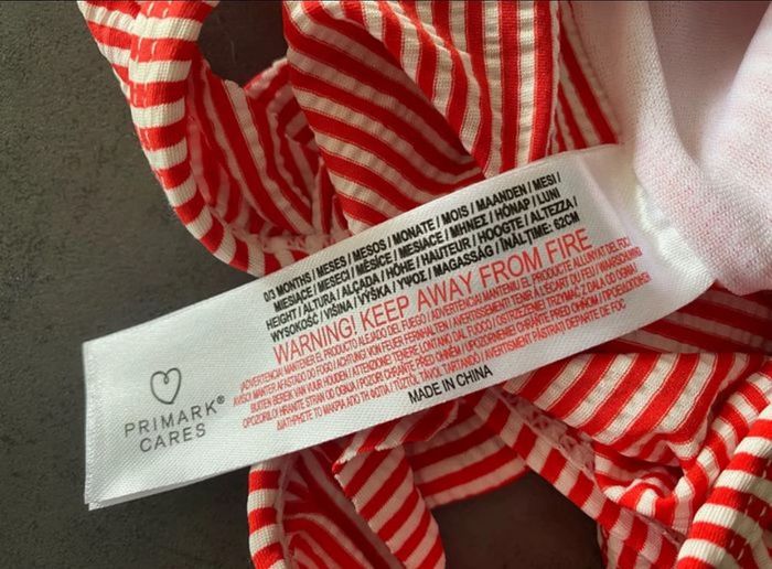 Maillot de bain blanc et rouge Primark 0-3 mois [72B070] - photo numéro 3