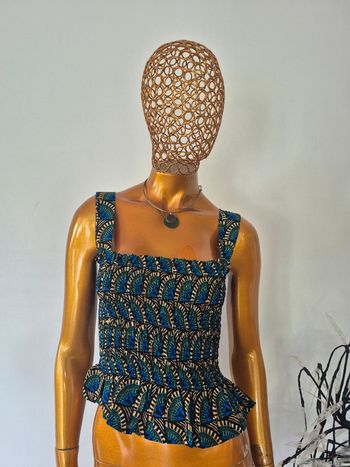 Top Court Femme Bleu