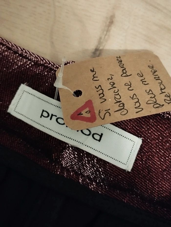 Pantalon Promod taille 36 coupe cigarette métallisé - photo numéro 12