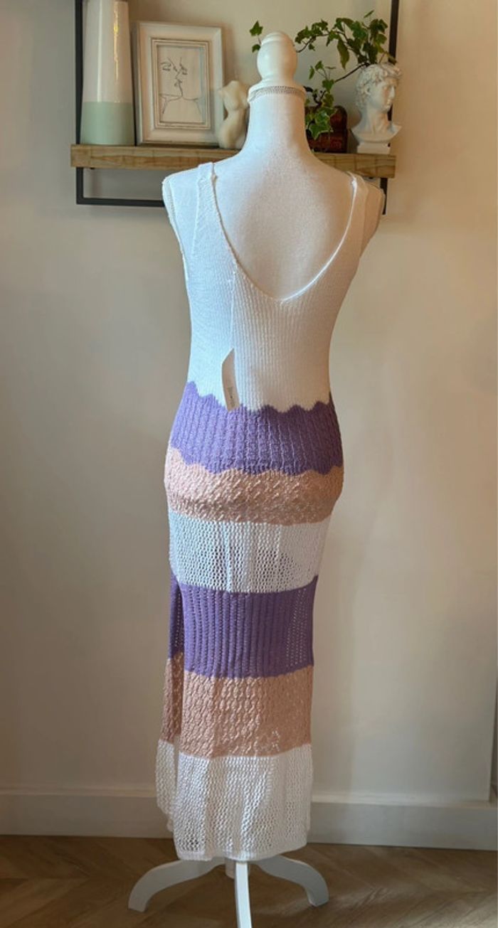 Robe longue maille multicolore Alchemia Tricot – Taille unique Neuve - photo numéro 5