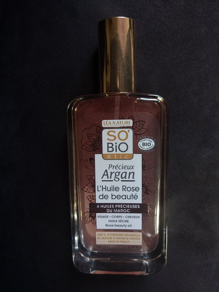Huile sèche Rose de beauté Précieux Argan So'Bio étic