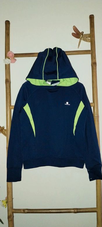 Sweat à Capuche léger de sport bicolore état neuf by Domyos 10 ans