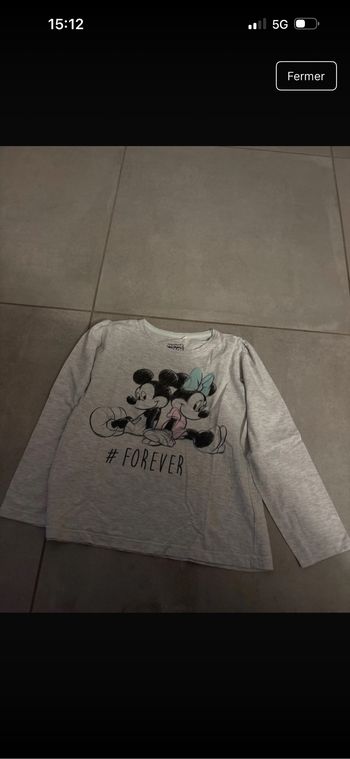 Pyjama Mickey et Minnie taille 11 ans
