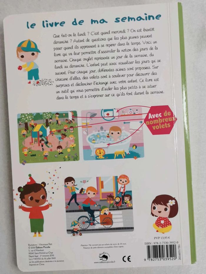 Le livre 📙 de  ma  semaine,  rigide,  avec  50 volets - photo numéro 2
