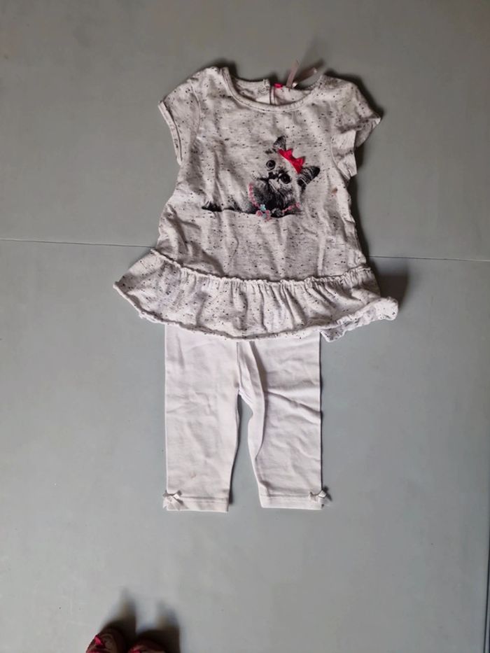 Ensemble leggings + tunique manches courtes